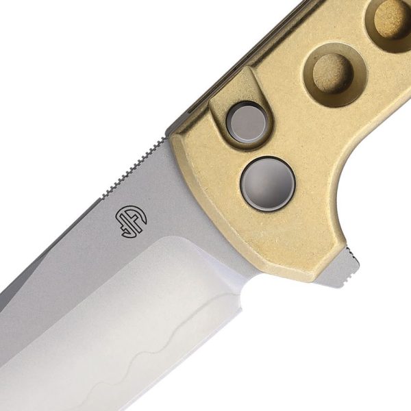 North Mountain Blade Chop 2 Button Lock Folding Knife Bronze Tanto