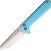 North Mountain Blade Chop 2 Button Lock Folding Knife Sky Blue