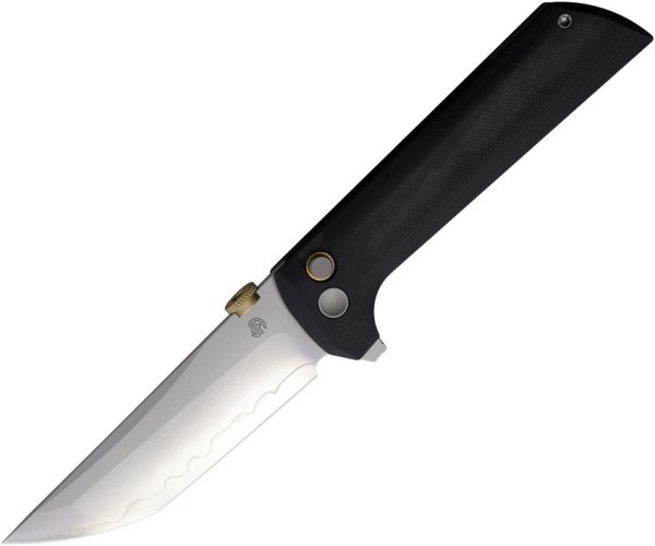 North Mountain Blade Chop 2 Button Lock Folding Knife Black G10
