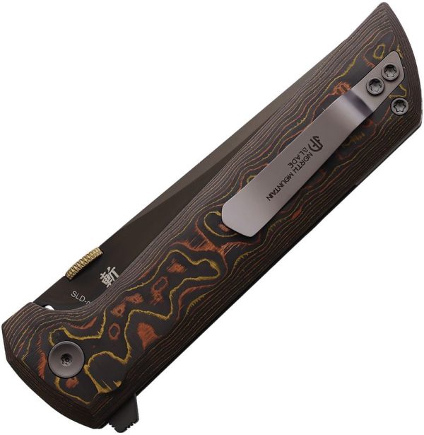 North Mountain Blade Chop 2 Button Lock Copper Carbon Fiber