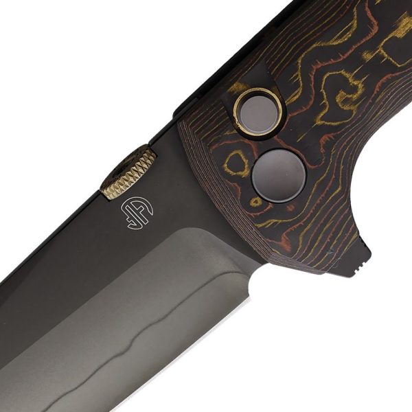 North Mountain Blade Chop 2 Button Lock Copper Carbon Fiber