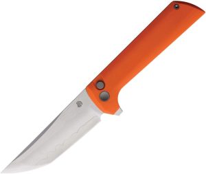 North Mountain Blade Chop 2 Button Lock Orange Folding Knife