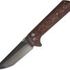 North Mountain Blade Chop 2 Button Lock Orange Carbon Fiber