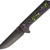 North Mountain Blade Chop 2 Button Lock Purple Carbon Fiber