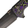 North Mountain Blade Chop 2 Button Lock Purple Carbon Fiber