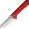 North Mountain Blade Chop 2 Button Lock Red Folding Knife