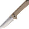North Mountain Blade Chop 2 Button Lock Tan Micarta