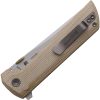 North Mountain Blade Chop 2 Button Lock Tan Micarta
