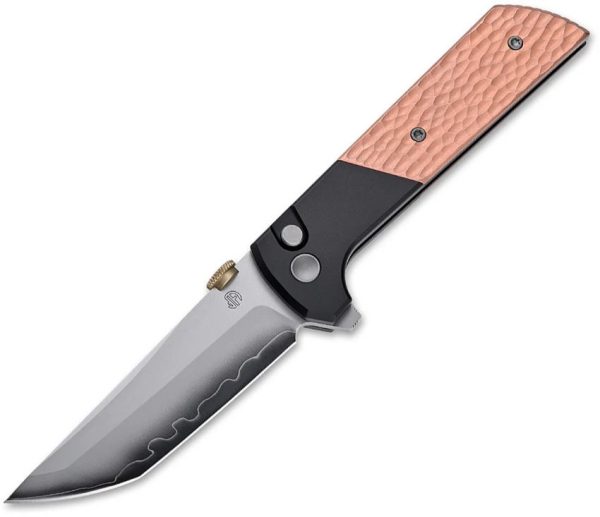 North Mountain Blade Chop 2 Button Lock Folding Knife Copper
