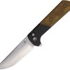 North Mountain Blade Chop 2 Button Lock Folding Knife Amber PEI