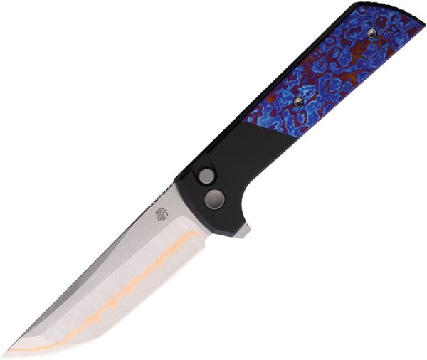 North Mountain Blade Chop 2 Button Lock Timascus