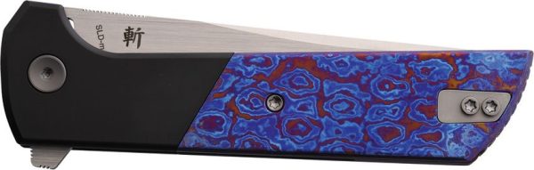 North Mountain Blade Chop 2 Button Lock Timascus