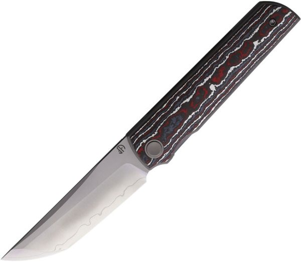 North Mountain Blade Chop 4 Linerlock Red White CF