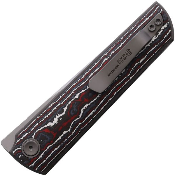 North Mountain Blade Chop 4 Linerlock Red White CF