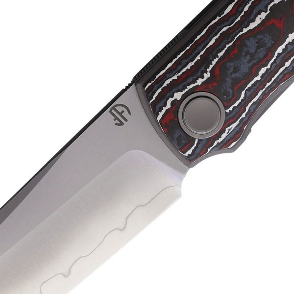 North Mountain Blade Chop 4 Linerlock Red White CF