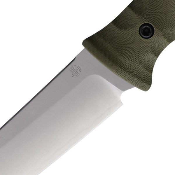 North Mountain Blade Chop Tanto Fixed Blade Green G10 11"