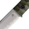 North Mountain Blade Chop Mini Fixed Blade Green Tanto 3.38"