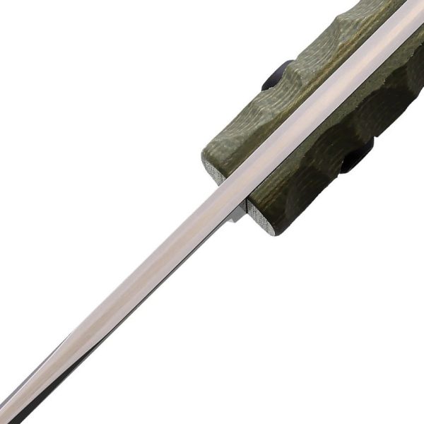 North Mountain Blade Chop Mini Fixed Blade Green Tanto 3.38"