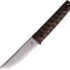 North Mountain Blade Chop Mini Fixed Blade Tanto 3.38" Brown Micarta