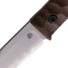North Mountain Blade Chop Mini Fixed Blade Tanto 3.38" Brown Micarta