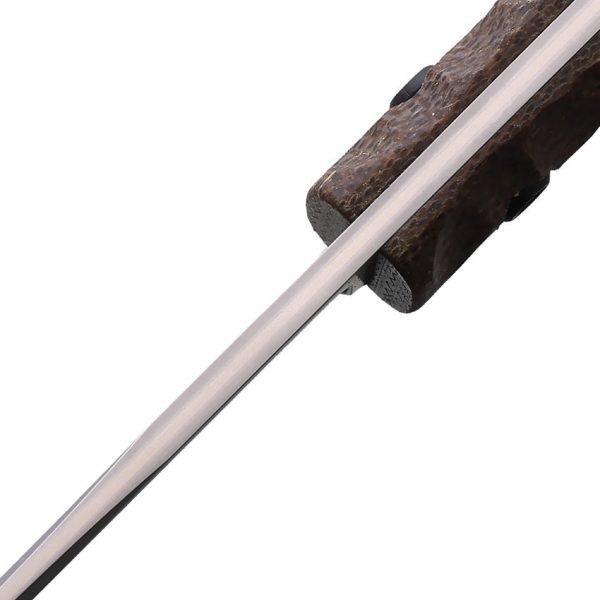 North Mountain Blade Chop Mini Fixed Blade Tanto 3.38" Brown Micarta