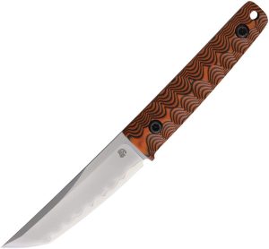 North Mountain Blade Chop Mini Fixed Blade Tanto Orange G10