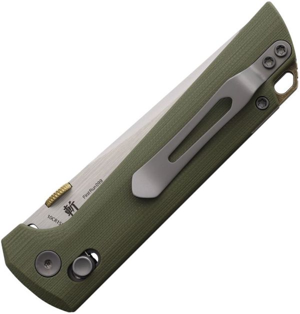 North Mountain Blade Chop 2 Folding Knife OD Green G10 3.5" Tanto