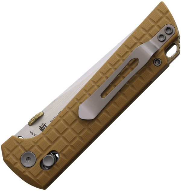 North Mountain Blade Chop 2 Tan Folding Knife Crossbar Lock
