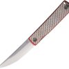 North Mountain Blade Kaiken Linerlock Red Carbon Fiber Folding Knife