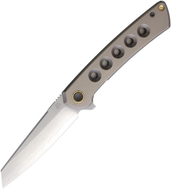 North Mountain Blade Echo Framelock - Gray Titanium Holes