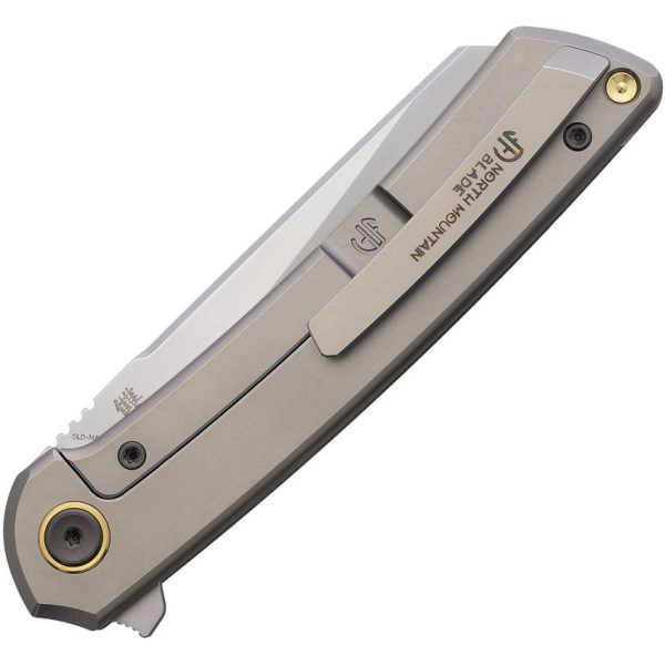 North Mountain Blade Echo Framelock - Gray Titanium Holes