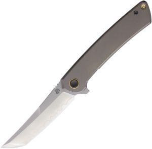 North Mountain Blade Zero Framelock Folding Knife Titanium Tanto