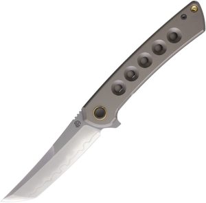 North Mountain Blade Zero Framelock - Gray Titanium Holes