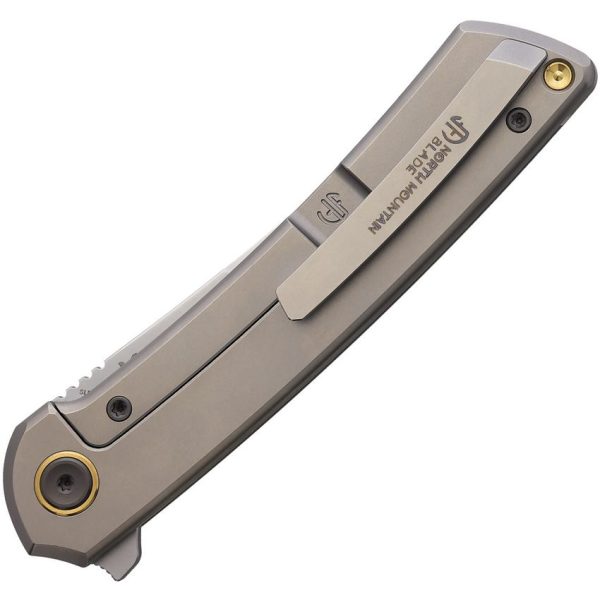 North Mountain Blade Zero Framelock - Gray Titanium Holes
