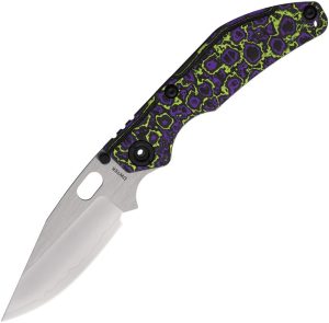 NMB2521PRGR.jpg North Mountain Blade BBNM Framelock Folding Knife Purple Ceramic CF