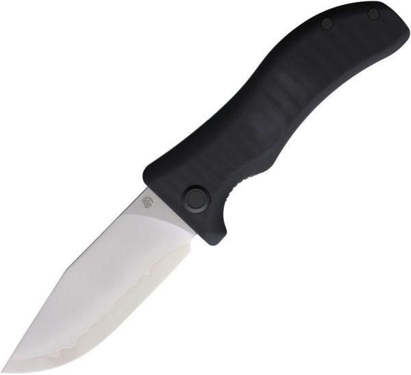 North Mountain Blade Lucky Dog Linerlock Folding Knife 4" Black G10