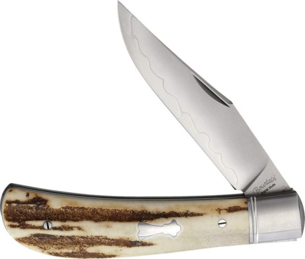 North Mountain Blade Lanny Thin Slip Joint Antler - San Mai