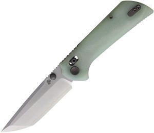 North Mountain Blade Chop Crossbar Lock Jade Folding Knife