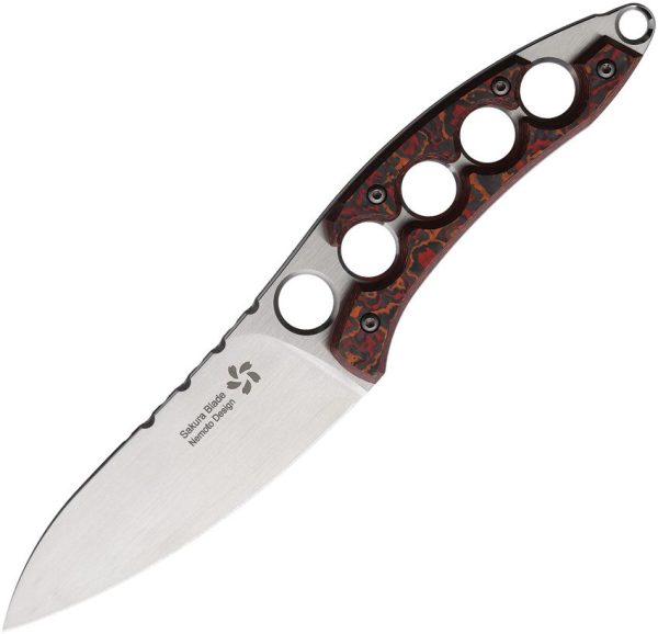 North Mountain Blade Shura Fixed Blade ZDP189 Red Handle