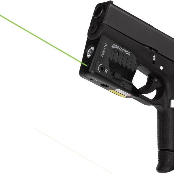 Nightstick Sub-Compact Weapon Light Glock - 150 Lumens Green Laser