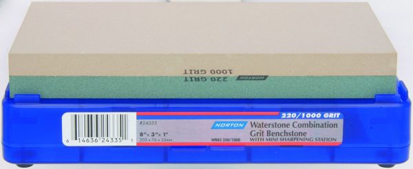 NT335_add_01.jpg Norton Waterstone 220/1000 Grit 8x3 Benchstone Sharpening Stone