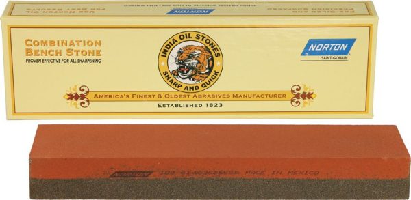 Norton India Alundum 8 inch Sharpening Stone Fine Coarse