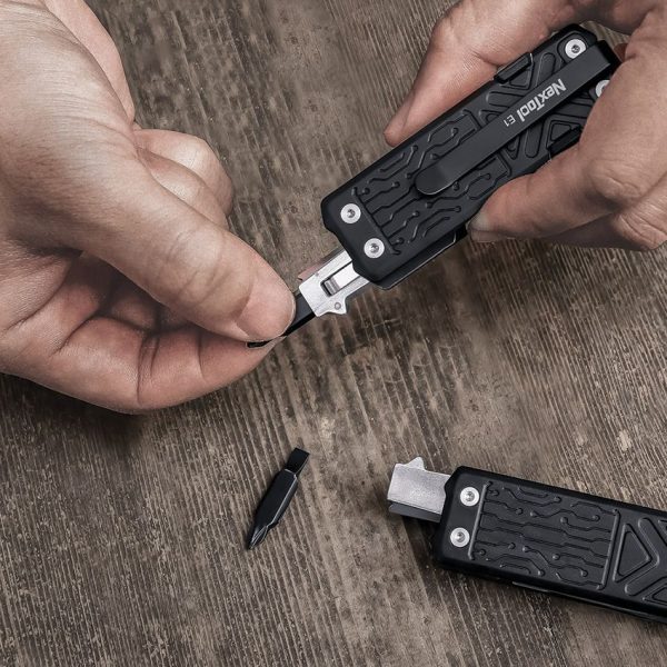 NexTool E1 Pocket Tool - Compact Black Aluminum