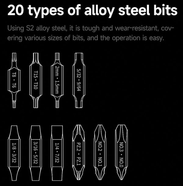 NTL20296_add_01.jpg NexTool Multi Tool Bit Kit 10 Double-Ended Bits