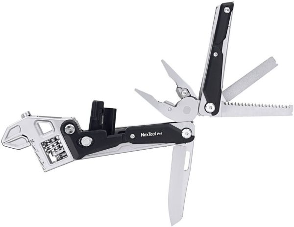NexTool Adjustable Wrench Multi Tool 5-in-1 Black Stainless