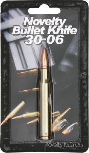 NV266.jpg Novelty Cutlery Bullet Knife 30-06 - Brass Plated