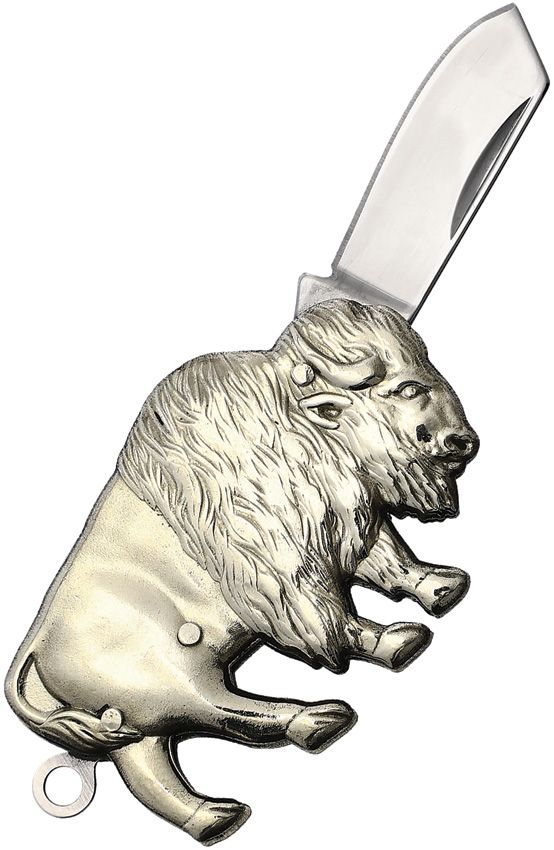 Novelty Cutlery Buffalo Folder Nickel Silver Handle
