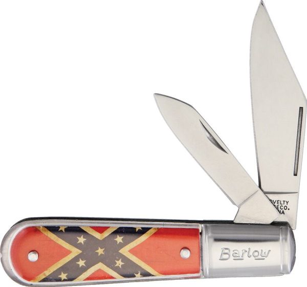 NV280.jpg Novelty Cutlery Confederate Flag Barlow Synthetic