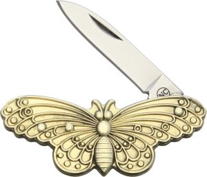 Novelty Cutlery Butterfly Folder Nickel Silver Handle