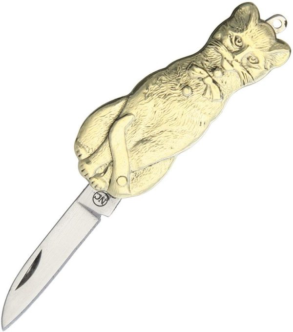 Novelty Cutlery Cat Knife - Nickel Silver Handle